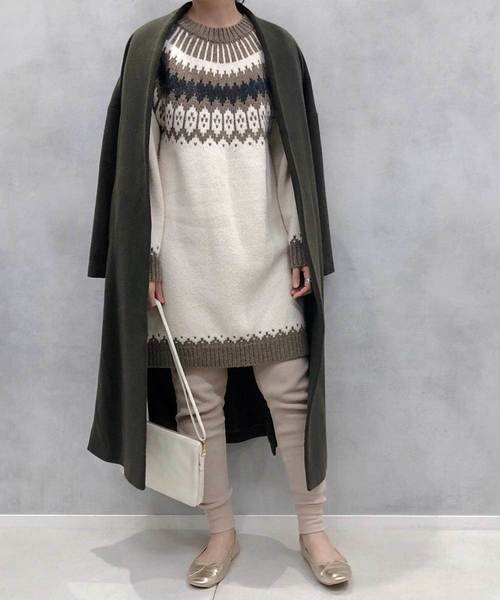 DouDou（ドゥドゥ）の「ノルディック柄プルオーバー（ニット/セーター・レディース・グレー/オフホワイト・FREE）」の21枚目の写真