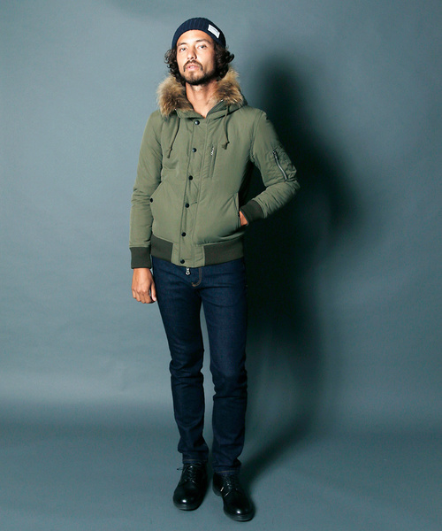 Magine(マージン)の「【Magine】NYLON THINSULATE N2B BLOUSON(ミリタリージャケット・メンズ・ブラック/ダークグリーン/ネイビー/カーキ・44/46/48)」の20枚目の写真