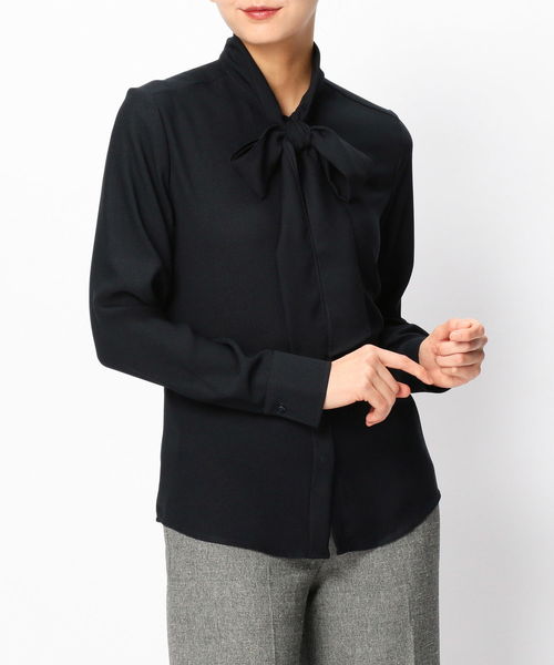NARACAMICIE（ナラカミーチェ）の「ジョーゼットボウタイブラウス（シャツ/ブラウス・レディース・ホワイト/ブラック/ネイビー・SMALL/MEDIUM/LARGE）」の10枚目の写真
