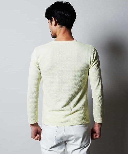 MICHEL KLEIN HOMME (ミッシェルクランオム)の「カットソー(スラブリンクスキカ)(Tシャツ/カットソー・メンズ・クリーム/ホワイト/ネイビー/グレー・46/48/51)」の9枚目の写真