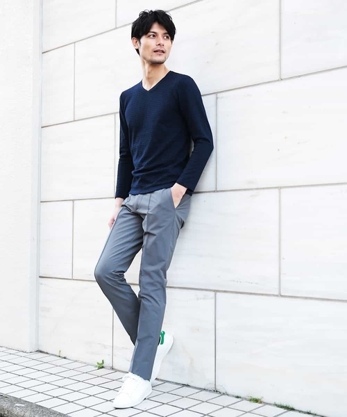 MICHEL KLEIN HOMME (ミッシェルクランオム)の「カットソー(スラブリンクスキカ)(Tシャツ/カットソー・メンズ・クリーム/ホワイト/ネイビー/グレー・46/48/51)」の13枚目の写真