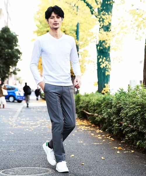 MICHEL KLEIN HOMME (ミッシェルクランオム)の「カットソー(スラブリンクスキカ)(Tシャツ/カットソー・メンズ・クリーム/ホワイト/ネイビー/グレー・46/48/51)」の15枚目の写真
