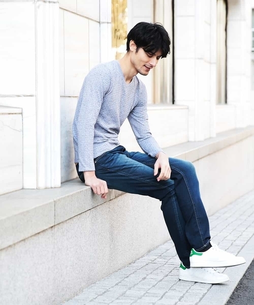MICHEL KLEIN HOMME (ミッシェルクランオム)の「カットソー(スラブリンクスキカ)(Tシャツ/カットソー・メンズ・クリーム/ホワイト/ネイビー/グレー・46/48/51)」の16枚目の写真