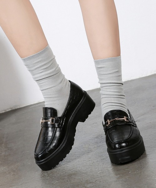 Shoes in Closet(シューズインクローゼット)の「超軽量厚底 プラットフォーム マニッシュ ビットローファー 1999(ローファー・レディース・ブラック/ブラック系その他/パイソン/ブラック系その他5/ブラウン系その他5/ダークブラウン/グレー系その他7/アイボリー/ベージュ系その他5/ベージュ系1/ブラック系1/ブラウン系5/ブラック系/ブラック系5/グレー系7/ブラウン系/ブラウン系その他・LL/S/M/L/XS/XXL/5L/4L/3L/6L)」の7枚目の写真