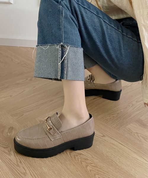 Shoes in Closet(シューズインクローゼット)の「超軽量厚底 プラットフォーム マニッシュ ビットローファー 1999(ローファー・レディース・ブラック/ブラック系その他/パイソン/ブラック系その他5/ブラウン系その他5/ダークブラウン/グレー系その他7/アイボリー/ベージュ系その他5/ベージュ系1/ブラック系1/ブラウン系5/ブラック系/ブラック系5/グレー系7/ブラウン系/ブラウン系その他・LL/S/M/L/XS/XXL/5L/4L/3L/6L)」の9枚目の写真