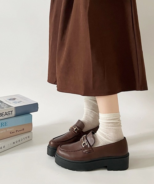 Shoes in Closet(シューズインクローゼット)の「超軽量厚底 プラットフォーム マニッシュ ビットローファー 1999(ローファー・レディース・ブラック/ブラック系その他/パイソン/ブラック系その他5/ブラウン系その他5/ダークブラウン/グレー系その他7/アイボリー/ベージュ系その他5/ベージュ系1/ブラック系1/ブラウン系5/ブラック系/ブラック系5/グレー系7/ブラウン系/ブラウン系その他・LL/S/M/L/XS/XXL/5L/4L/3L/6L)」の13枚目の写真