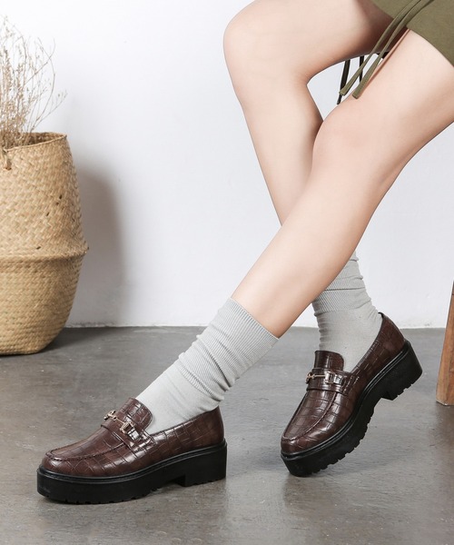 Shoes in Closet(シューズインクローゼット)の「超軽量厚底 プラットフォーム マニッシュ ビットローファー 1999(ローファー・レディース・ブラック/ブラック系その他/パイソン/ブラック系その他5/ブラウン系その他5/ダークブラウン/グレー系その他7/アイボリー/ベージュ系その他5/ベージュ系1/ブラック系1/ブラウン系5/ブラック系/ブラック系5/グレー系7/ブラウン系/ブラウン系その他・LL/S/M/L/XS/XXL/5L/4L/3L/6L)」の14枚目の写真