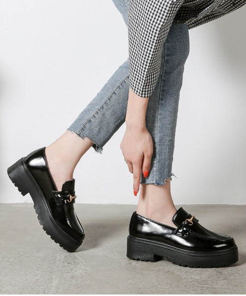 Shoes in Closet(シューズインクローゼット)の「超軽量厚底 プラットフォーム マニッシュ ビットローファー 1999(ローファー・レディース・ブラック/ブラック系その他/パイソン/ブラック系その他5/ブラウン系その他5/ダークブラウン/グレー系その他7/アイボリー/ベージュ系その他5/ベージュ系1/ブラック系1/ブラウン系5/ブラック系/ブラック系5/グレー系7/ブラウン系/ブラウン系その他・LL/S/M/L/XS/XXL/5L/4L/3L/6L)」の4枚目の写真