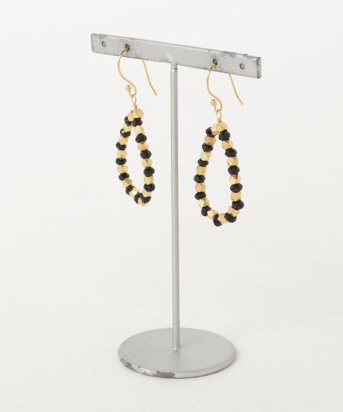 LUGG NAGG（ラグナグ）の「θしずく型ピアス（ピアス（両耳用）・レディース・ゴールド/クリアブルー/ピンク系その他/オレンジ系その他/ブラック×ゴールド・ONE SIZE）」の2枚目の写真