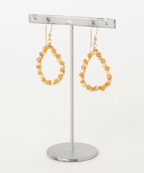 LUGG NAGG（ラグナグ）の「θしずく型ピアス（ピアス（両耳用）・レディース・ゴールド/クリアブルー/ピンク系その他/オレンジ系その他/ブラック×ゴールド・ONE SIZE）」の6枚目の写真