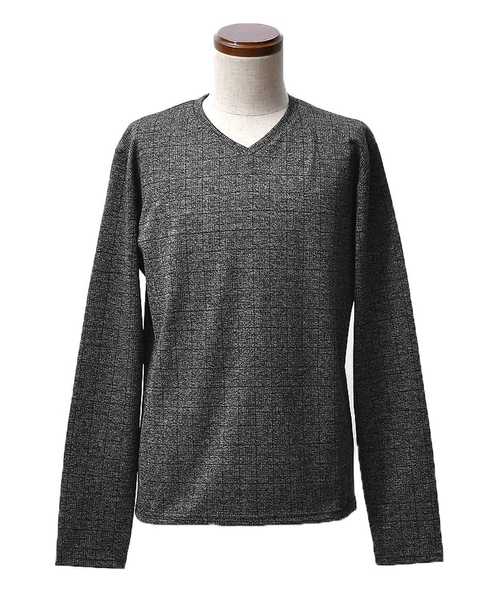 JOKER(ジョーカー)の「グレンチェックVネックロングT(Tシャツ/カットソー・メンズ・ブラック/グレー/ワイン・M/L)」の8枚目の写真