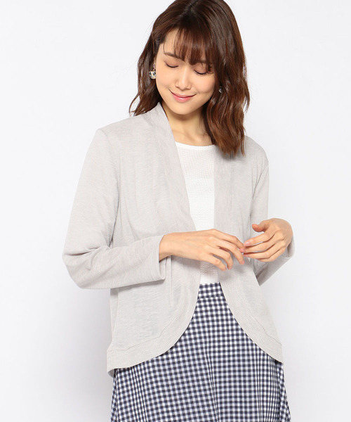 Petit Honfleur(プチオンフルール)の「【Made in JAPAN】ボレロ(カーディガン/ボレロ・レディース・ブラック/グレー/ブルー・M size/L size)」の4枚目の写真