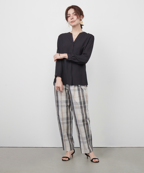 ZOZO（ゾゾ）の「スキッパーブラウス［WOMEN］（シャツ/ブラウス・レディース・ブラック/ネイビー/ホワイト・マルチサイズ）」の5枚目の写真