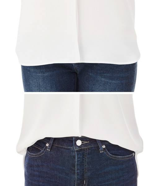 ZOZO（ゾゾ）の「スキッパーブラウス［WOMEN］（シャツ/ブラウス・レディース・ブラック/ネイビー/ホワイト・マルチサイズ）」の10枚目の写真