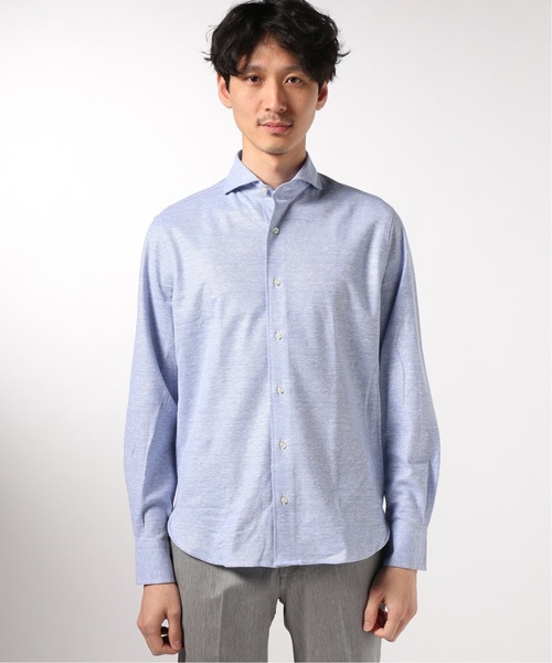 GUY ROVER(ギローバー)の「GUY ROVER / ギローバー メランジチェーン ジャージーカッタウエィ シャツ(シャツ/ブラウス・メンズ・ホワイト/チャコールグレー/ネイビー/ブルー系その他・SMALL/X-SMALL/MEDIUM)」の15枚目の写真