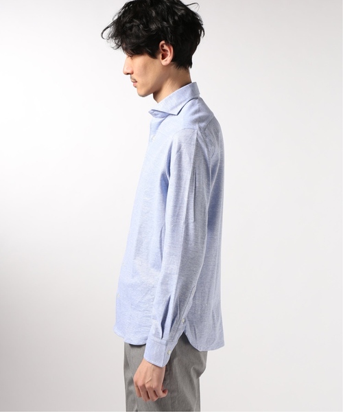 GUY ROVER(ギローバー)の「GUY ROVER / ギローバー メランジチェーン ジャージーカッタウエィ シャツ(シャツ/ブラウス・メンズ・ホワイト/チャコールグレー/ネイビー/ブルー系その他・SMALL/X-SMALL/MEDIUM)」の19枚目の写真