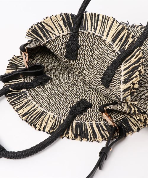 fifth(フィフス)の「サークルショルダーカゴバッグ(かごバッグ・レディース・ブラック・FREE)」の2枚目の写真