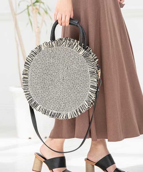 fifth(フィフス)の「サークルショルダーカゴバッグ(かごバッグ・レディース・ブラック・FREE)」の1枚目の写真