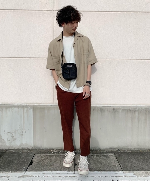 WEGO(ウィゴー)の「WEGO/麻レーヨンオープンカラーシャツ(シャツ/ブラウス・メンズ・ベージュ/キャメル/カーキ・MEDIUM/LARGE)」の16枚目の写真
