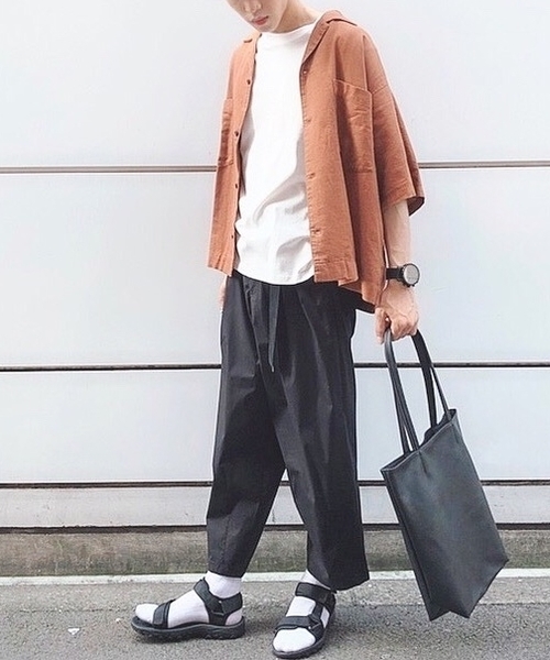 WEGO(ウィゴー)の「WEGO/麻レーヨンオープンカラーシャツ(シャツ/ブラウス・メンズ・ベージュ/キャメル/カーキ・MEDIUM/LARGE)」の18枚目の写真