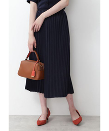 NATURAL BEAUTY BASIC | [洗える]マットサテンプリーツスカート(スカート)