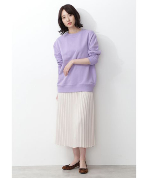 NATURAL BEAUTY BASIC（ナチュラルビューティーベーシック）の「[洗える]マットサテンプリーツスカート（スカート・レディース・オフホワイト/ネイビー/キャメル・X-SMALL/MEDIUM/SMALL）」の15枚目の写真