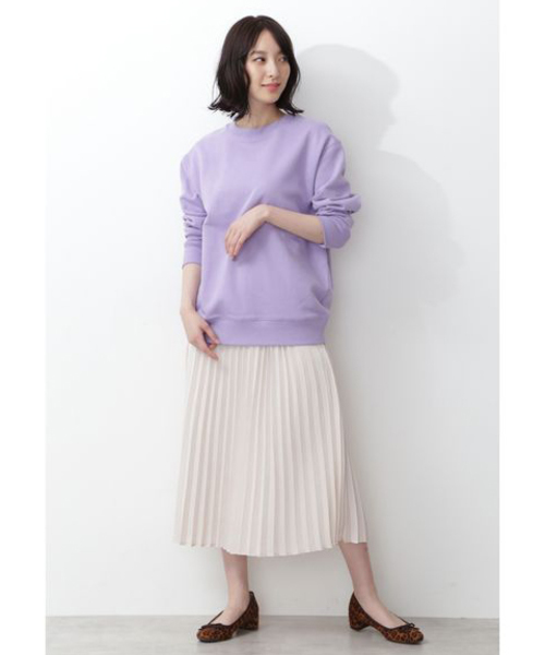 NATURAL BEAUTY BASIC（ナチュラルビューティーベーシック）の「[洗える]マットサテンプリーツスカート（スカート・レディース・オフホワイト/ネイビー/キャメル・X-SMALL/MEDIUM/SMALL）」の16枚目の写真