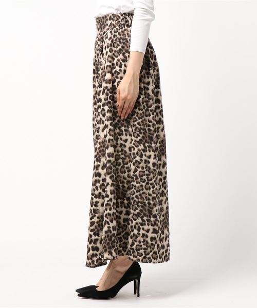 archives（アルシーヴ）の「レオパードパネルフレアスカート（スカート・レディース・グレー/ベージュ/キャメル・MEDIUM）」の4枚目の写真