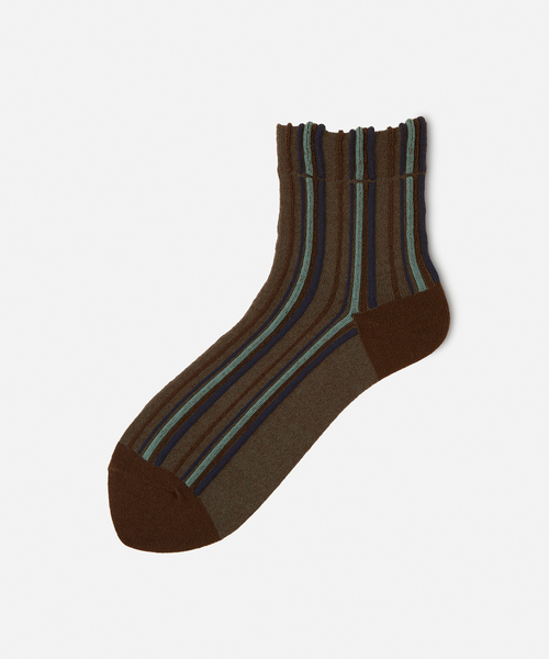 靴下屋 クツシタヤ の 靴下屋 フロートレトロストライプショートソックス ソックス 靴下 Wear