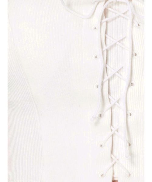 GYDA（ジェイダ）の「2WAYレースアップビスチェ（キャミソール・レディース・オフホワイト/ブラック/イエロー・FREE）」の20枚目の写真