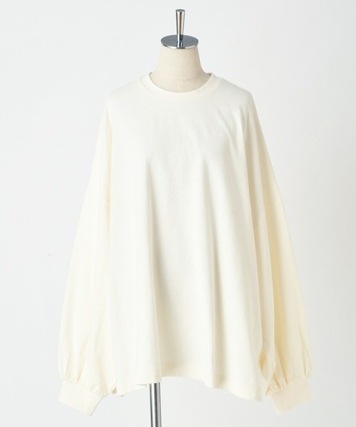 one after another NICE CLAUP(ワンアフターアナザーナイスクラップ)の「ビッグシルエットロングTシャツ(Tシャツ/カットソー・レディース・ベージュ/オフホワイト/ライトカーキ/カーキ・FREE)」の21枚目の写真