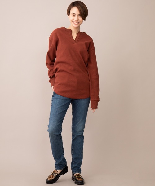 Munich(ミューニック)の「5イヤーエイジ10.5ozハイブリッドデニム スリムテーパードパンツ(デニムパンツ・レディース・インディゴブルー・S/M/XS/XXS)」の3枚目の写真