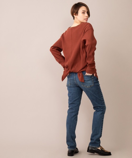 Munich(ミューニック)の「5イヤーエイジ10.5ozハイブリッドデニム スリムテーパードパンツ(デニムパンツ・レディース・インディゴブルー・S/M/XS/XXS)」の5枚目の写真