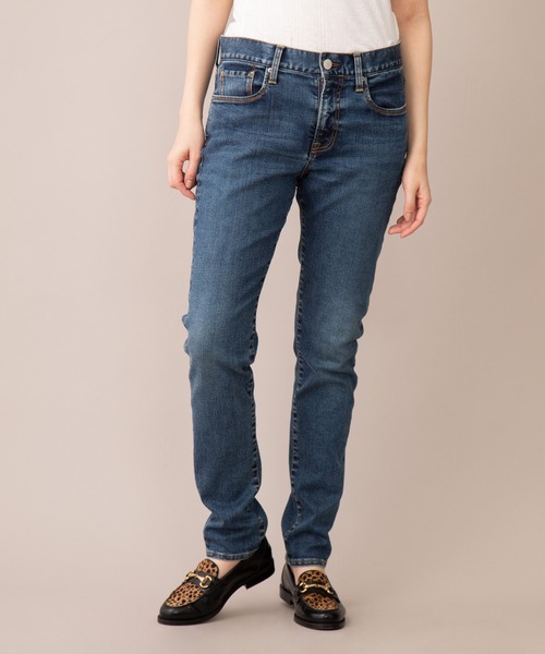 Munich(ミューニック)の「5イヤーエイジ10.5ozハイブリッドデニム スリムテーパードパンツ(デニムパンツ・レディース・インディゴブルー・S/M/XS/XXS)」の6枚目の写真