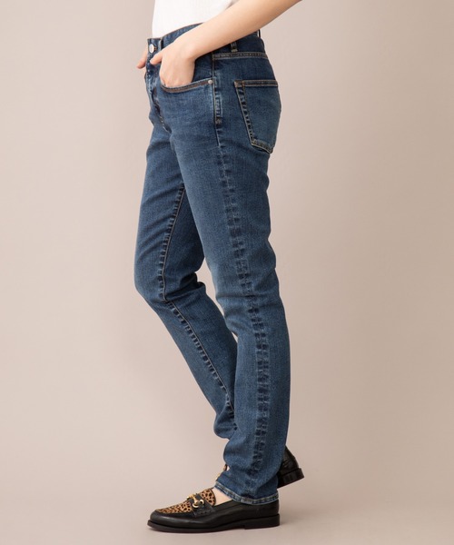 Munich(ミューニック)の「5イヤーエイジ10.5ozハイブリッドデニム スリムテーパードパンツ(デニムパンツ・レディース・インディゴブルー・S/M/XS/XXS)」の8枚目の写真