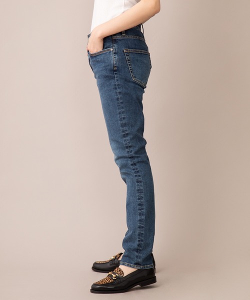 Munich(ミューニック)の「5イヤーエイジ10.5ozハイブリッドデニム スリムテーパードパンツ(デニムパンツ・レディース・インディゴブルー・S/M/XS/XXS)」の9枚目の写真
