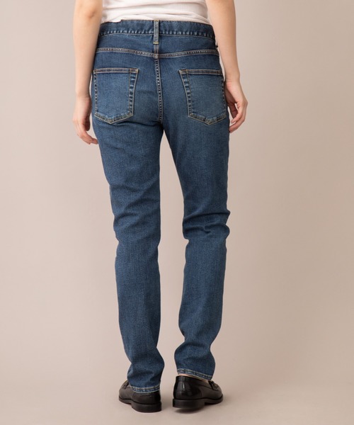 Munich(ミューニック)の「5イヤーエイジ10.5ozハイブリッドデニム スリムテーパードパンツ(デニムパンツ・レディース・インディゴブルー・S/M/XS/XXS)」の10枚目の写真