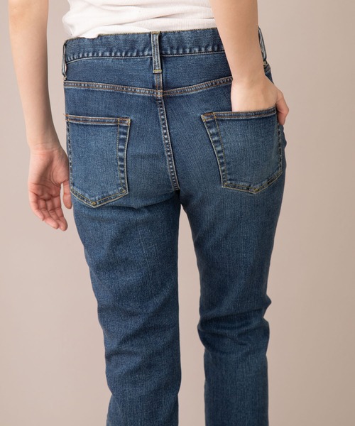 Munich(ミューニック)の「5イヤーエイジ10.5ozハイブリッドデニム スリムテーパードパンツ(デニムパンツ・レディース・インディゴブルー・S/M/XS/XXS)」の14枚目の写真