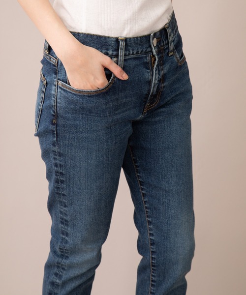 Munich(ミューニック)の「5イヤーエイジ10.5ozハイブリッドデニム スリムテーパードパンツ(デニムパンツ・レディース・インディゴブルー・S/M/XS/XXS)」の13枚目の写真