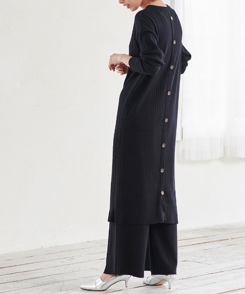 RANAN（ラナン）の「フロントスリットニットパンツ（その他パンツ・レディース・ブラック/ブルー・M/L/3L/LL）」の12枚目の写真