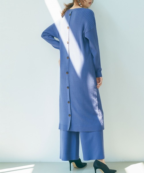RANAN（ラナン）の「フロントスリットニットパンツ（その他パンツ・レディース・ブラック/ブルー・M/L/3L/LL）」の14枚目の写真