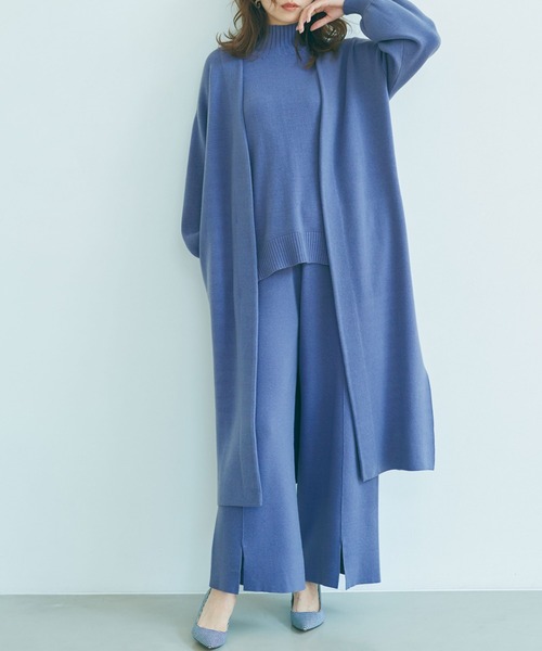 RANAN（ラナン）の「フロントスリットニットパンツ（その他パンツ・レディース・ブラック/ブルー・M/L/3L/LL）」の15枚目の写真
