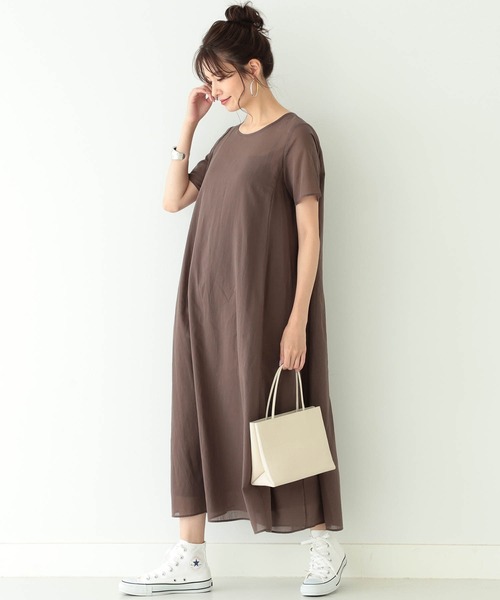 セール Beams Lights シフォン ハーフスリーブワンピース ワンピース Beams Lights ビームスライツ のファッション通販 Zozotown