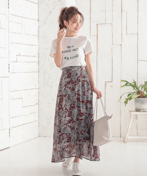 KOBE LETTUCE（コウベレタス）の「ペイズリーフレアマキシスカート（スカート・レディース・アイボリー/イエロー/ブラウン・FREE）」の16枚目の写真