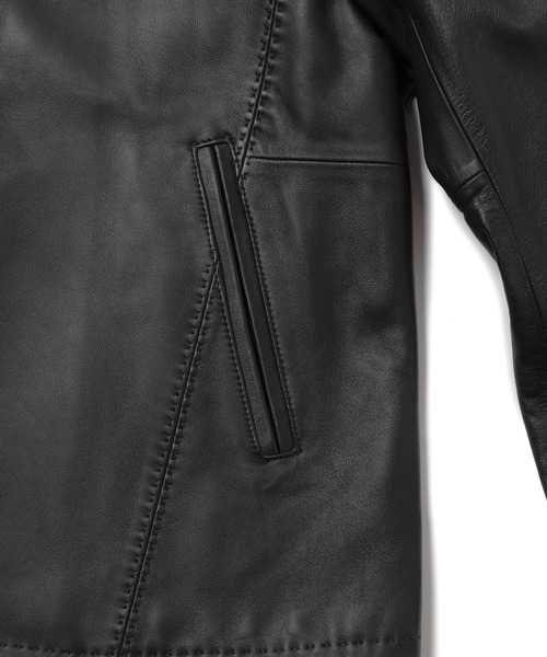 MEN'S BIGI（メンズビギ）の「ラムレザーシングルライダースジャケット
