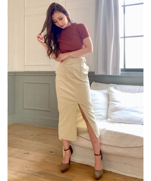 RESEXXY（リゼクシー）の「配色リボントップス（ニット/セーター・レディース・ブラック/ベージュ/ブラウン/オレンジ・FREE）」の5枚目の写真