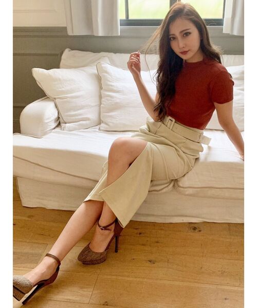 RESEXXY（リゼクシー）の「配色リボントップス（ニット/セーター・レディース・ブラック/ベージュ/ブラウン/オレンジ・FREE）」の10枚目の写真