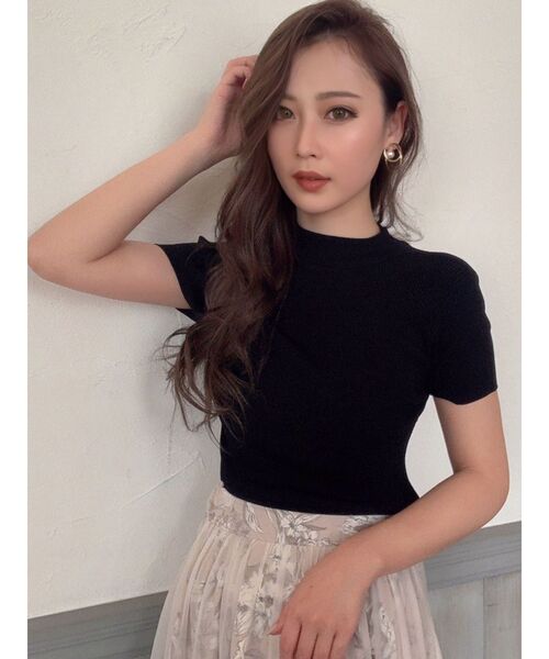 RESEXXY（リゼクシー）の「配色リボントップス（ニット/セーター・レディース・ブラック/ベージュ/ブラウン/オレンジ・FREE）」の13枚目の写真