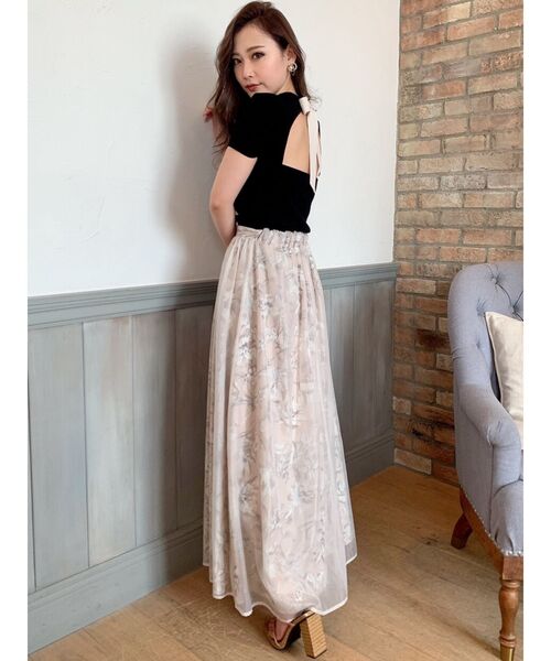 RESEXXY（リゼクシー）の「配色リボントップス（ニット/セーター・レディース・ブラック/ベージュ/ブラウン/オレンジ・FREE）」の16枚目の写真