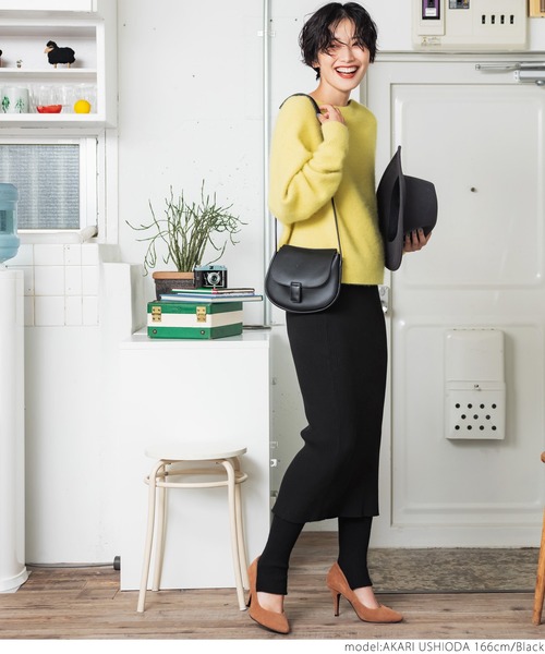 coca(coca)(コカ)の「\新色登場/リブニットレギンス(レギンス/スパッツ・レディース・チャコールグレー/ライトベージュ/グレー/ブラック/カーキ/マスタード・ONE SIZE)」の16枚目の写真